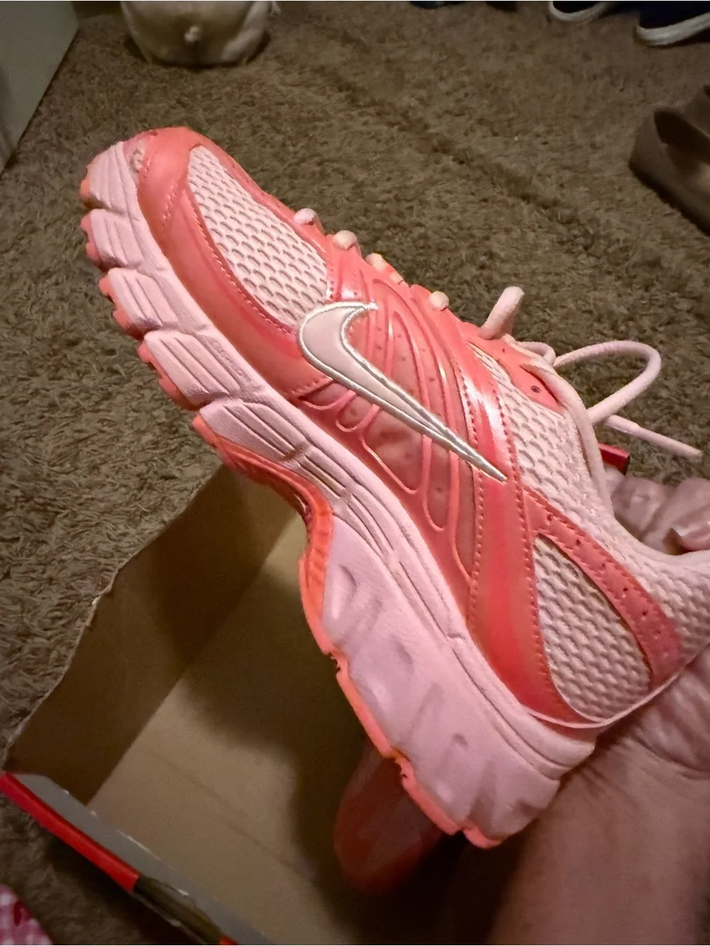 Nike Women's Coral Pink Mesh Athletic Sneakers